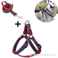 Vinca Mascot Dog Harness Leash Set Adjustable & Durable Pet Leash No Pull Heavy Duty Denim Dog Leashes And Harnesses for Small Medium and Large Dog Perfect for Daily Training Walking Running - B07BH2TXW9