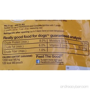 4-Pedigree Chopped Ground Dinner Beef Bacon and Cheese Flavors (3.5 oz Each) - B06XJZLG3Q
