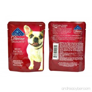 Blue Buffalo Divine Delights Wet Dog Food Variety Pack - 3 Flavors (Chicken Turkey and Beef) - 3oz Each (3 Total Pouches) - B01DKUTGN8