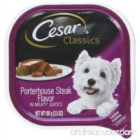 Cesar Classics Porterhouse Steak Flavor in Meaty Juices (4-Trays 3.5 oz Each) - B06XR657TH