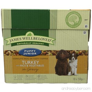 James Wellbeloved Puppy Pouch Turkey with Rice and Vegetables 10 x 150 g - B005GYZ38Y
