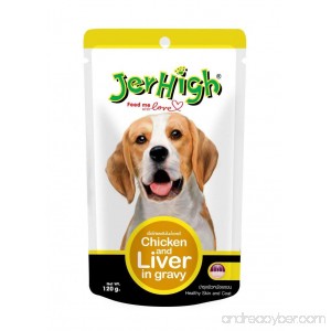 Jer High Dog Food in Pouch Chicken & Liver in Gravy 120 g x 2 - B00TPO89QE