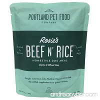 Portland Pet Food Company Rosie's Beef N' Rice All Natural Dog Meal in a Pouch Microwaveable Meal Pouches Healthy  Wholesome USDA Ingredients Fully Cooked (6 Pack) - B072JY9FP5