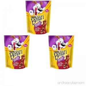 Purina Beggin' Thick Cut Hickory Smoked Flavor Dog Snacks - (1) 25 oz. Pouch (25 oz. Pouch 3-pack) - B076WPHRXQ