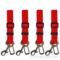 Downtown Pet Supply 4-Pack Universal Dog Leash Car Seatbelt Adapter Extender  Adjustable Safety Restraint for Travel with your Dog Pet - B071KT652S