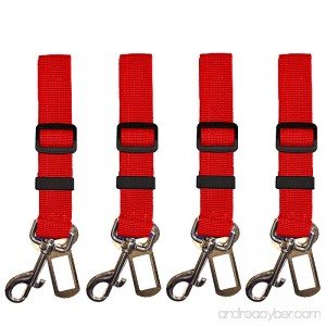 Downtown Pet Supply 4-Pack Universal Dog Leash Car Seatbelt Adapter Extender Adjustable Safety Restraint for Travel with your Dog Pet - B071KT652S