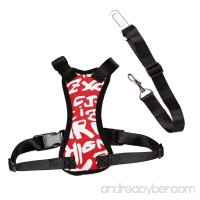 HANCIN Dog Car Harness  Comfort Dog Vest with Adjustable Dog Car Seat Belt - B0788N6N94