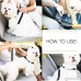 hipidog Pets Seat Belt Leash for Dog Cat Adjustable Vehicle Seatbelt Retractable Leash Belt with Reflective Elastic Nylon Fabric - B074SF18HM
