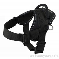 Dean and Tyler DT Dog Harness  Black With Reflective Trim - B00317SPMO