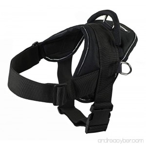 Dean and Tyler DT Dog Harness Black With Reflective Trim - B00317SPMO