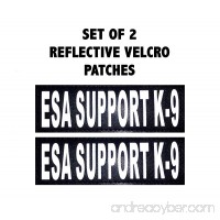 Doggie Stylz Set of 2 Reflective ESA Support K-9 Removable Patches for Service dog harnesses & vests. - B00XEVJJK4