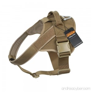 EXCELLENT ELITE SPANKER Tactical Dog Harness Military Training Patrol K9 Service Dog Vest Adjustable Working Dog Vest with Handle - B076FQP148