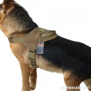 EXCELLENT ELITE SPANKER Tactical Dog Vest Training Military Patrol K9 Service Dog Harness Adjustable Nylon Dog Harness with Handle - B071F2H9MS