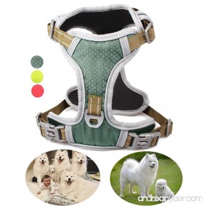 GAUTERF Dog Harness Vest Harnesses No-Pull Pet Harness Adjustable Outdoor Pet Vest Reflective Breathable Material Dogs Vest Harness Fit Small Medium Large Dog - B07DDFS1GY