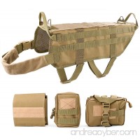 JASGOOD Tactical Dog Training Molle Vest Harness  WHIPPY Pet Vest with Detachable Pouches - B06ZXSKJZG