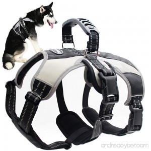 Mihachi Secure Dog Harness - Escape-proof Reflective Dogs Vest with Lift Handle for Training Outdoor Adventures - B077PT7NT4