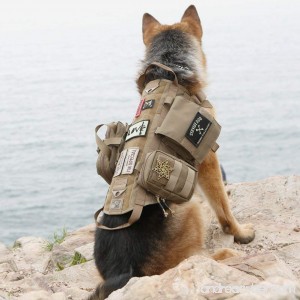 OneTigris Tactical Dog Molle Vest Harness Training Dog Vest with Detachable Pouches - B00SSGUIY6