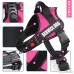 pawshoppie Real Reflective Service Dog Vest Harness with 2 Free Removable SERVICE DOG and 2 “EMOTIONAL SUPPORT’’ Patches Woven Polyester & Nylon Comfy Soft Padding(Pink) - B079M2JDC7