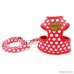 SELMAI Small Dog Harness Vest Leash Set Polka Dot Mesh Padded No Pull Leads for Puppy Pet Cat - B01HEX5OP6