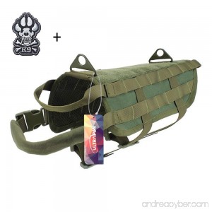 Ultrafun Tactical Dog Molle Vest Military Training Harness with Handle Outdoor Pet Supplies/Service Dog Tactical Badge Patch for Pet Harness Vest - B01IVNSJSW