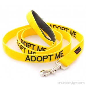 ADOPT ME Yellow Color Coded 4 Foot Padded Dog Leash (New Home Needed) Donate To Your Local Charity - B00BXLFMKI