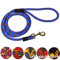 Downtown Pet Supply DTPS  Durable Dog Rope Leash  6’ & 3’ feet  Colors Black  Red  Blue  Grey  Orange & Purple  Mountain Climbing Rope Leash - B00UU3HYF6