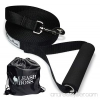 Leashboss Free Range - Long Dog Leash for Large Dogs + Drawstring Backpack - 1 Inch Nylon Training Lead with Padded Handle - B00KUY3EFO