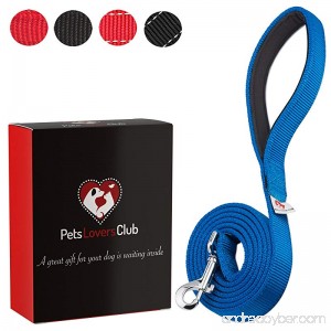 Pets Lovers Club Heavy Duty Dog Leash - Super Comfortable Padded Handle For Walks - Very Durable Leashes For Training Large Medium & Small Dogs - Excellent 6 Foot Length To Hold On Puppy That Pulls - B011YSFUBK