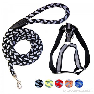 RUCKER Dog Harness Dog leash Dog rope Adjustable and Durable Reflective The Harness is Suitable For Large Medium and Small size of Dogs and as well as for Cats Perfect Walking Training and Play - B07C1G5G75