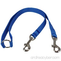 15" Nylon 2-Way Double Dog Leash - Two Dog Coupler Blue 3 Sizes - B011ZBMK32
