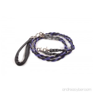 Bungee Pupee 4-Feet Double Pet Leash for Medium Sized Dogs Purple/Black - B009M27V6I