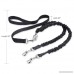 Double Dog Leash Coupler Uarter Pet Supplies for Dog Training Leash with Retractable Soft Grip Rubber Handle Reflective Stitching - B01F8N7TP2
