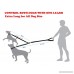 Dual Dog Leash Double Dog Leash 360° Swivel No Tangle Double Dog Walking & Training Leash Comfortable Shock Absorbing Reflective Bungee for Two Dogs with waste bag dispenser and dog training clicker - B07542MLNZ