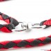 Plixio Tangle Free Dual Double Dog Leash 54 Long with Braided Nylon & Soft Grip Handle in Red - B00NGYIGRQ