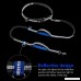 Bolux Hands Free Dog Leash Dual Handle Running Leash Shock Absorbing Extendible Bungee Reflective Stitching Adjustable Waist Belt (Fits up to 47 waist) for Running Jogging or Walking (Blue) - B074GY7RTP