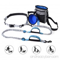 Dioche Hands Free Dog Jogging Leash  Free Control for Up to 150 lbs Dogs  Dual-Handle Reflective Bungee Leash with Adjustable Waist Belt and Dog Water Bowl for Hiking Running Walking - B07DGNSNT3