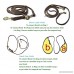 DOG CARE Hands Free Dog Leash Multifunctional Dog Leash 8ft Brown Leather Leash for Medium & Small Dogs - B07DS82H41