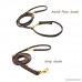 Durable Multi Function 8ft Dog Leash Genuine Leather Training Leash for small medium and large dogs - B077PYN13M