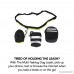 Hands Free Waist Dog Leash: Black Retractable Pet Bungee Leash with Pouch & Bag Holder| Walking Hiking Running Jogging Dog Leash| Adjustable Waist Belt Reflective Stripe Shock-Absorbing Design - B078LPKVC3