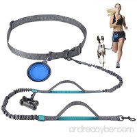 Newstarxy Hands Free Dog Running Leash with Dual Bungees  Free Control for Up to 150 lbs Large Dogs  Dual-Handles Dog Walking Leash with Adjustable Waist Belt for Running Jogging Walking and Hiking - B07F8XBKQV