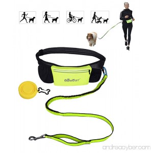 Odocat Hands Free Dog Leash for Walking Jogging Running with Shock Absorbing Bungee Adjustable Waist Belt Waterproof Zippered Pocket Foldable Travel Dog Bowl Ideal for Medium to Large Dogs - B078N35GZK