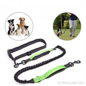 PERSUPER - Hands Free Dog Leash 48'' Durable Dual-Handle Bungee Leash with Double Rubber Adjustable Waist Belt Lightweight Reflective Stitching Running Dog Leash for up to 150 lbs Large Dogs - B07228L214