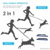 Tabpole Hands Free Waist Dog Leash with Dual Bungees For Medium and Large Dogs Up to 150 lbs Durable Dual-Handle Bungee Leash with Adjustable Waist - for Running Jogging Walking Hiking Biking - B07D33BS42