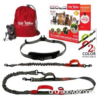 TAKE YANKEE Hands Free Dog Leash + Training Running Walking Leash & Double Leash Set  Fits 2 Dogs + Reflective Leash Adjustable Waist Belt + Strong Bungee Leash + Poop Bag Holder - B075ZZ7Q64