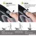 Flexzion Retractable Dog Leash with Nylon Ribbon Cord Soft Hand Grip 23ft - Automatic Extendable Traction Rope up to 88lbs For Walking Training Play Big Large Medium Small Breed Dog Pet Puppy Black - B0798DSW8L