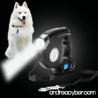 Heavy Duty Retractable Dog Leash with Bag Dispenser and Flashlight 3 in 1 Dog Walking Leash 15 Feet  Non-Slip Pet Leashes - B07BLLN9PV