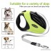 SHIJIEBEI Heavy Duty Retractable Dog Leash - Adjustable With Break And Lock Button - Great for Small Medium & Large Dogs up to 110lbs - Strong Nylon Ribbon Extends 16ft - Dog Waste Dispenser - B07F8KQ81N