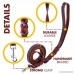 AGEELS 48HOUR SALE! Leather Dog Leash Brown 6 foot x 5/8 Inch - Walking Training Leads Best for Small Medium Large Dogs - B076GXWT95