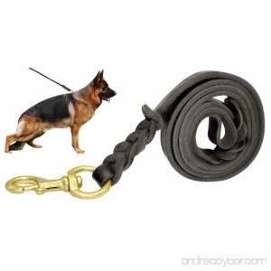 Beirui Leather Dog Leash - Training & Walking Braided Dog Leash - 3.6/4/5/6.5/8.5 Foot - Latigo Leather - B01ABP606G