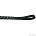 Black Leather Braided Dog Traffic Leash Short 15 Long - B005H61ED4